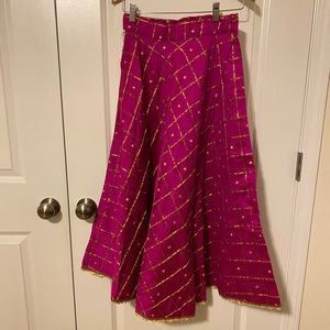 Gorgeous magenta & gold lehenga/maxi skirt